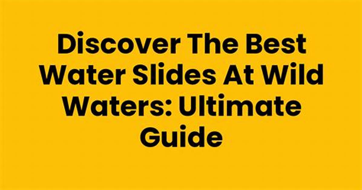 Slide Waters: the Ultimate Guide to Water Slide Parks